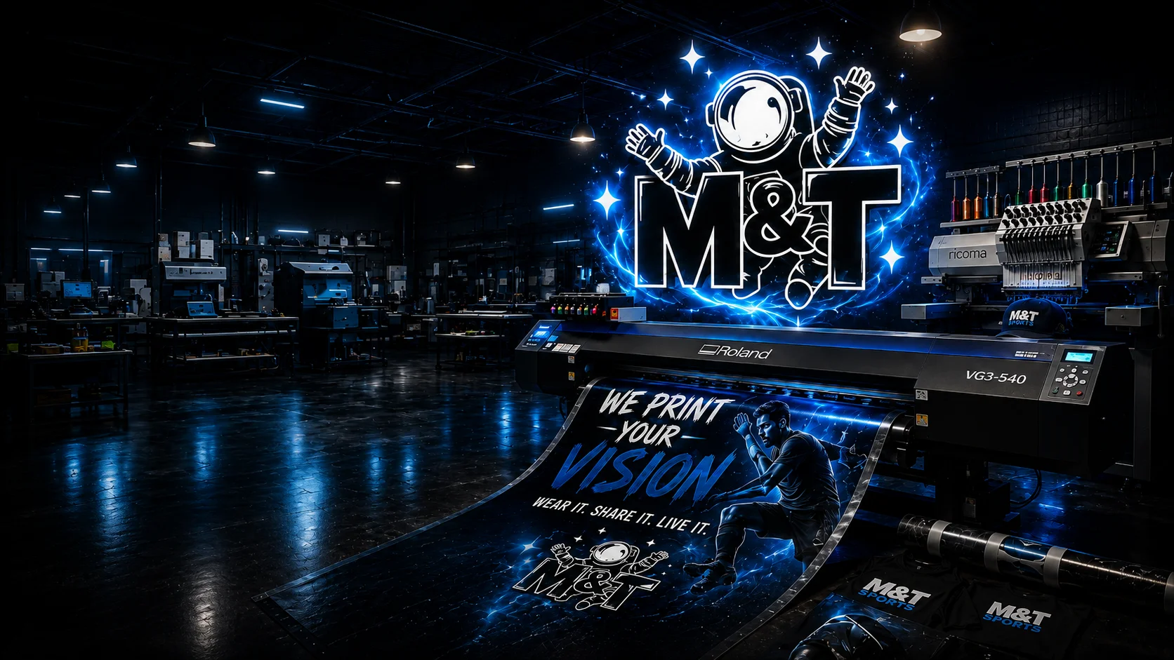 M&T Sports professional printing, embroidery and commercial branding